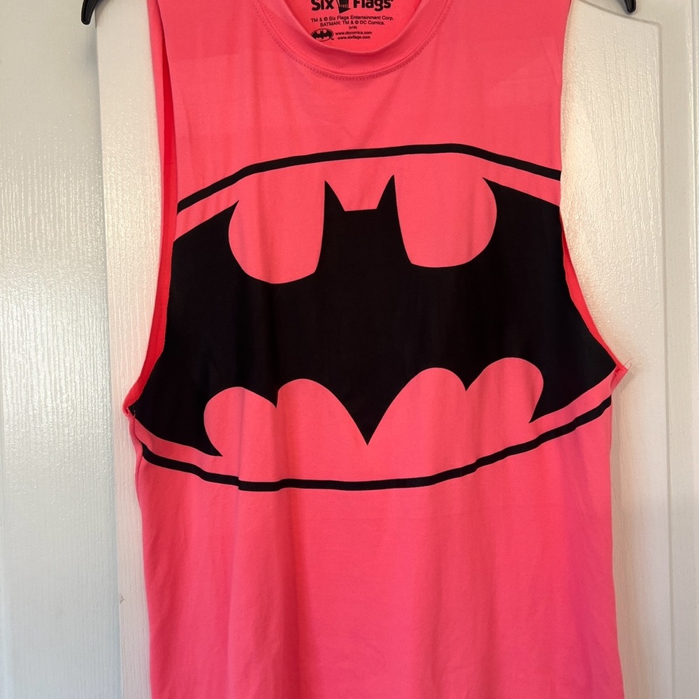 Pink Batman Logo Tank Top